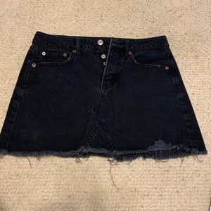 Black Jean Skirt
